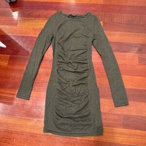 Express Green Long Sleeve Knit Dress